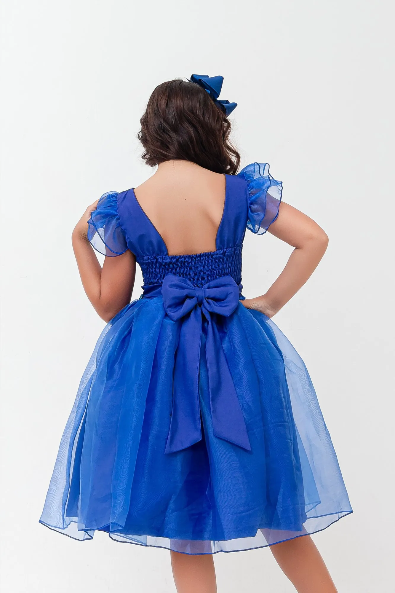 Vestido Bufante Azul Royal - Imagem 4