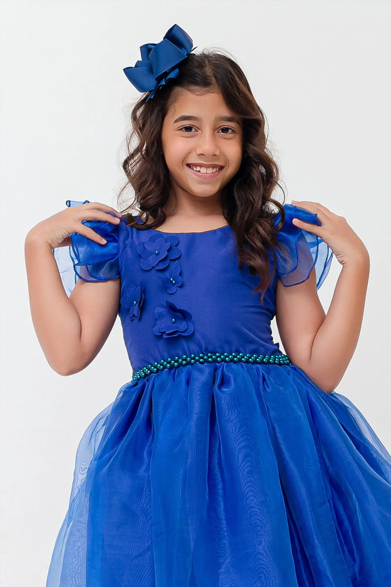 Vestido Bufante Azul Royal - Imagem 3