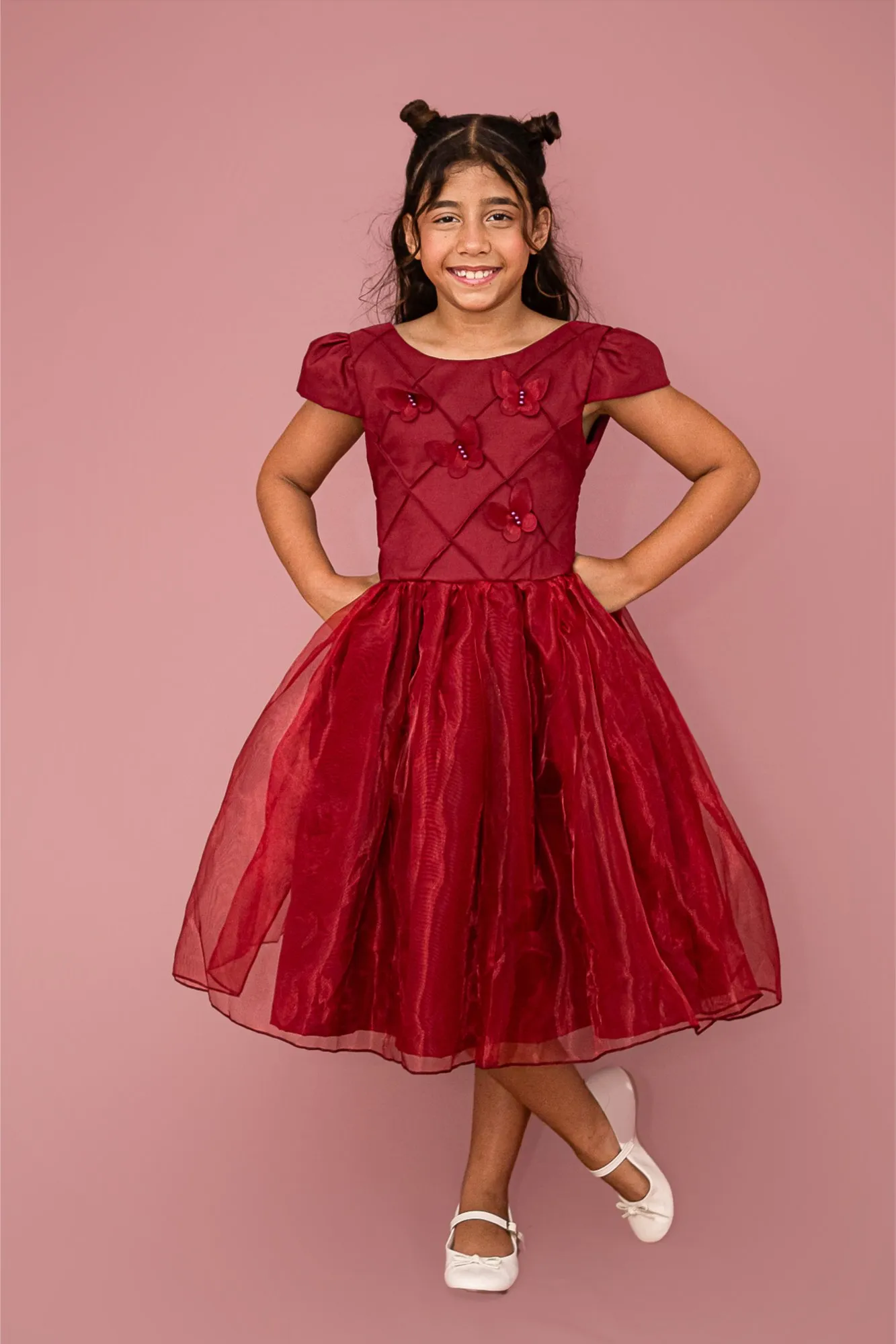 Vestido Borboleta Marsala