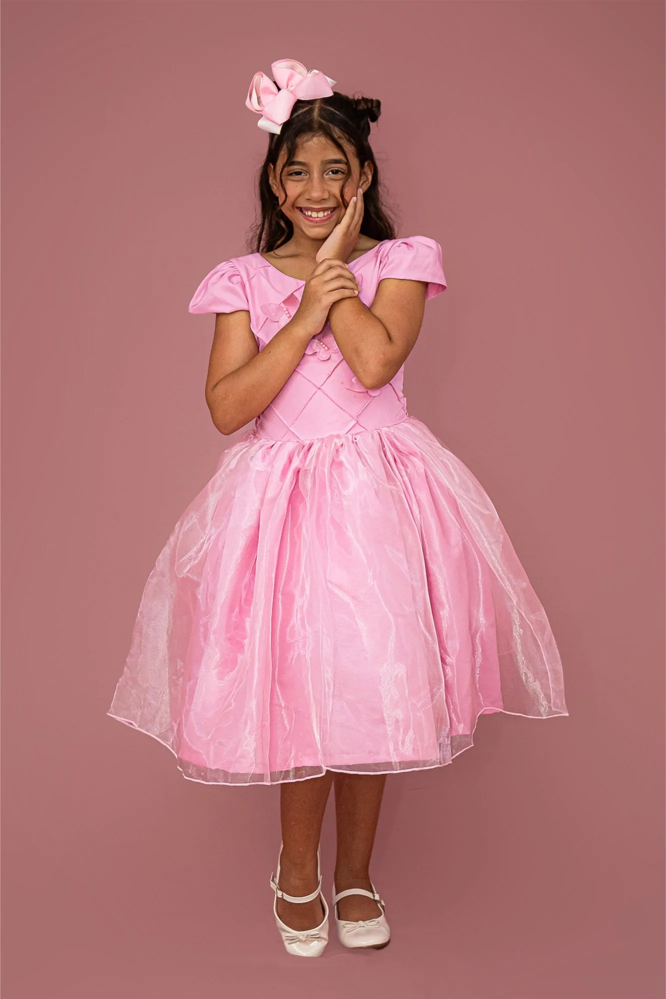 Vestido Borboleta Rosa