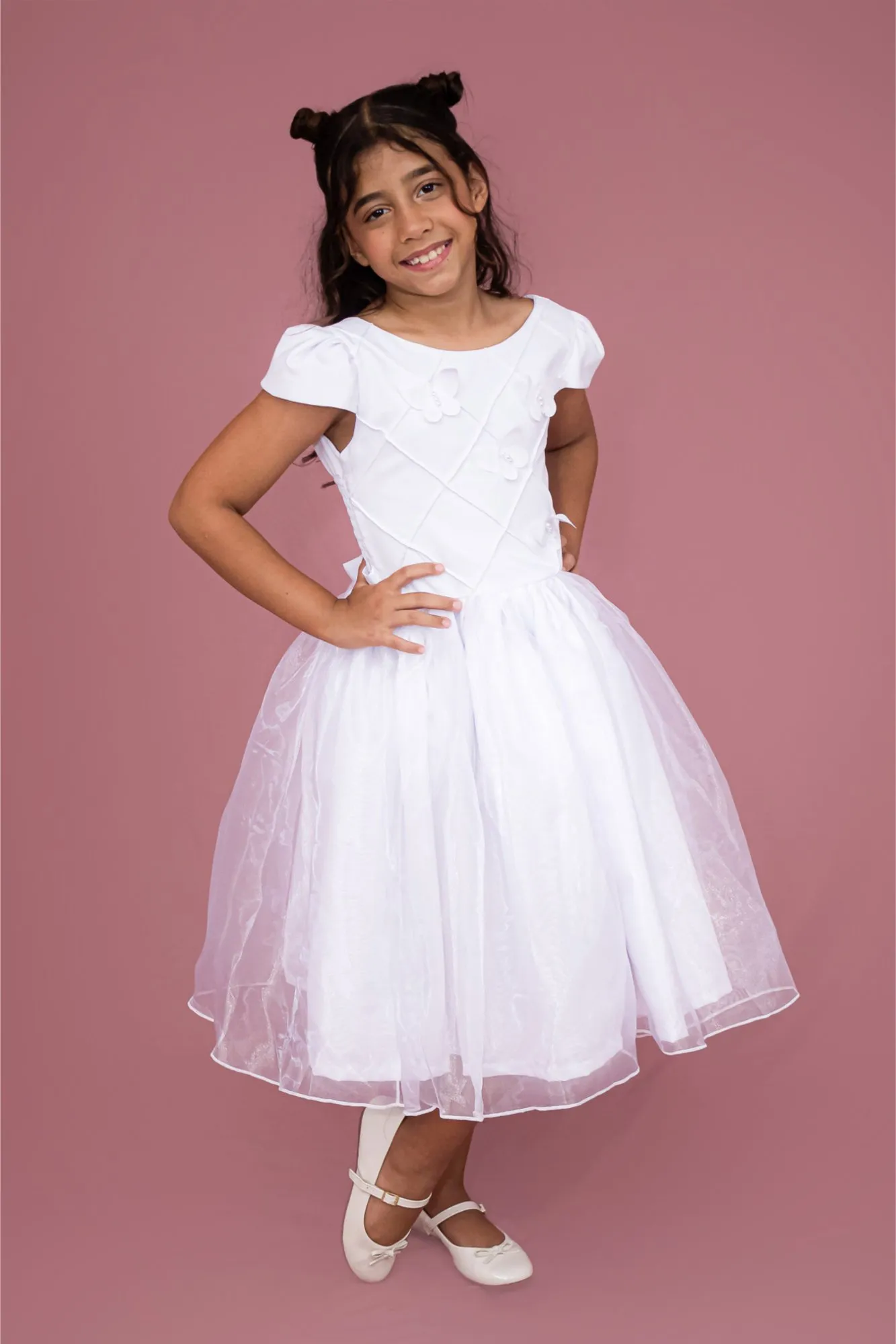 Vestido Borboleta Branco