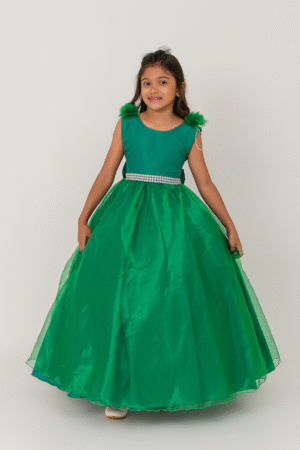 Vestido Longo Petalas Verde