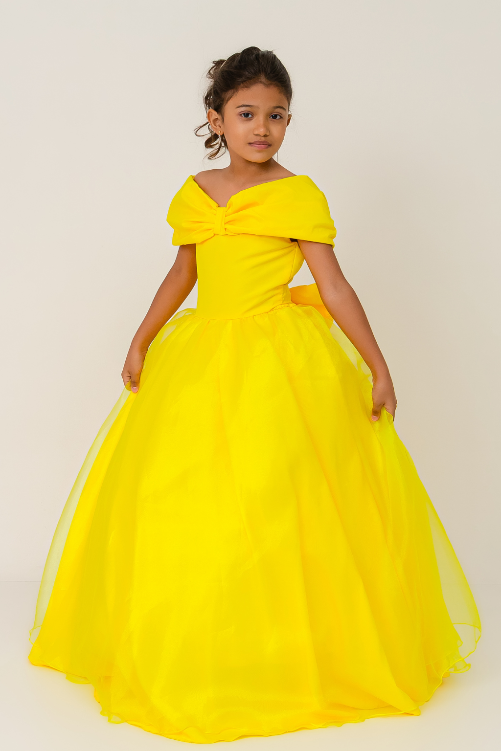 Vestido Longo Laço Real Amarelo