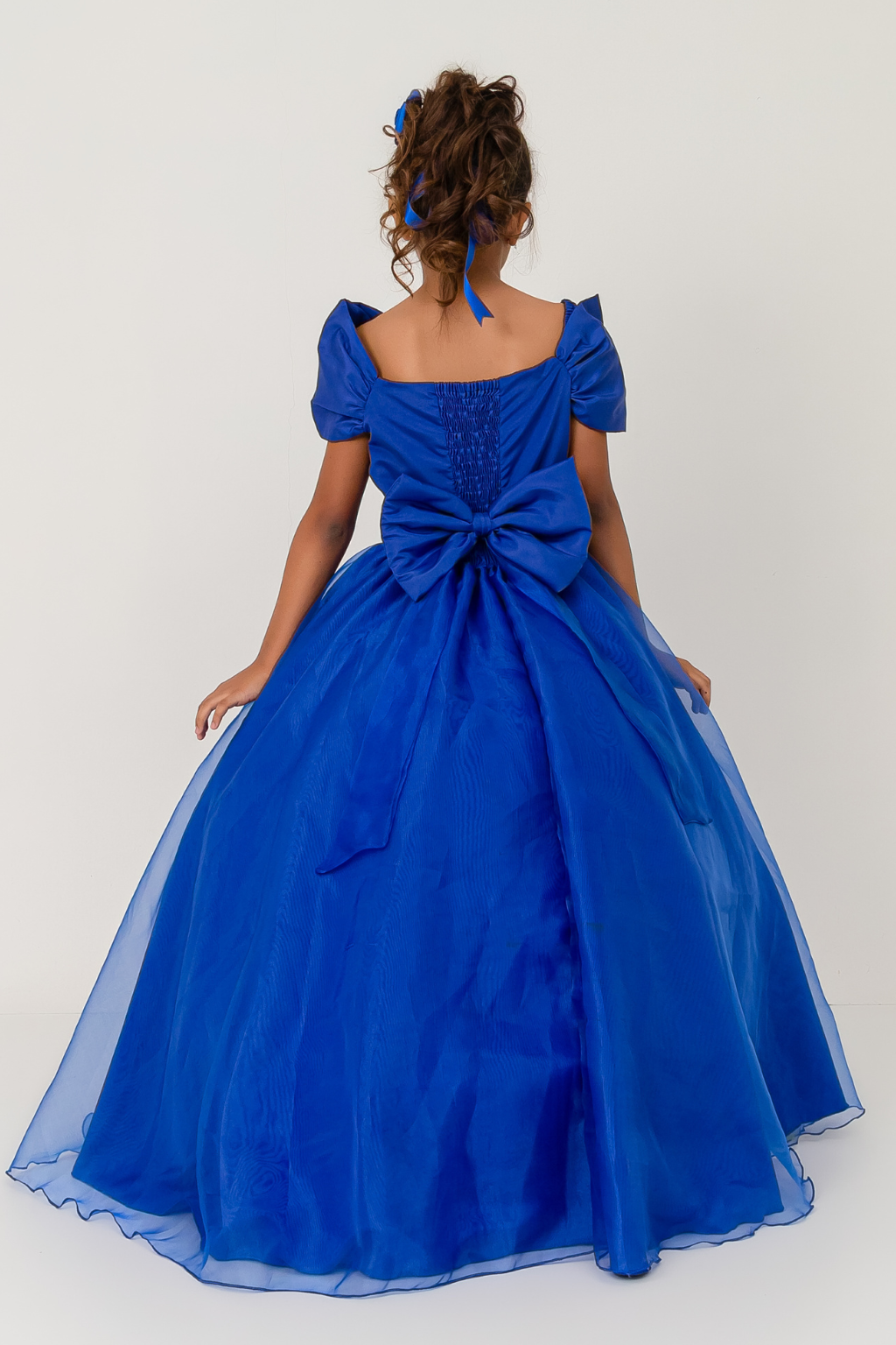 Vestido Longo Laço Real Azul Royal - Imagem 2