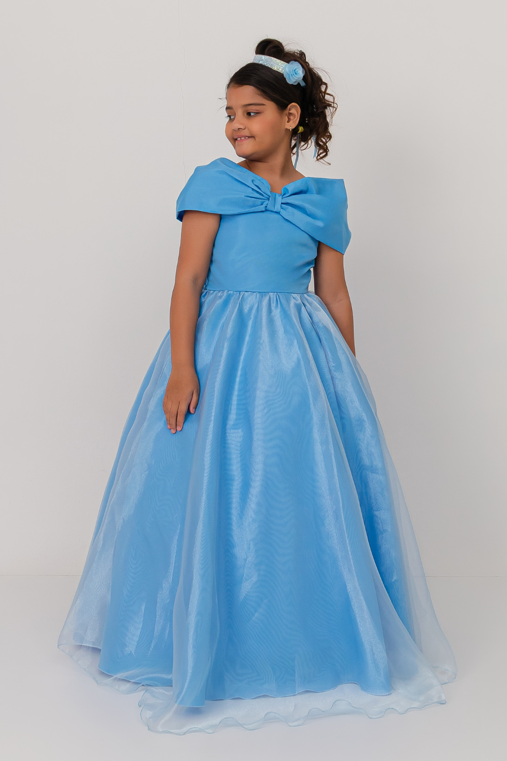 Vestido Longo Laço Real Azul