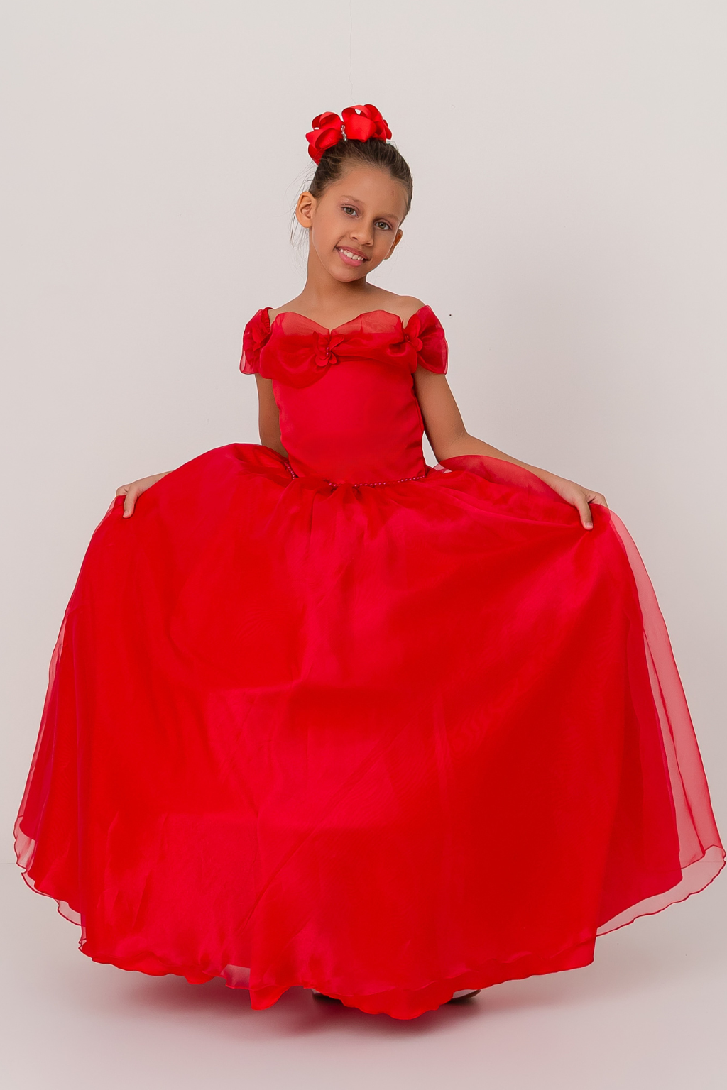 Vestido Longo Glamour Vermelho - Imagem 2