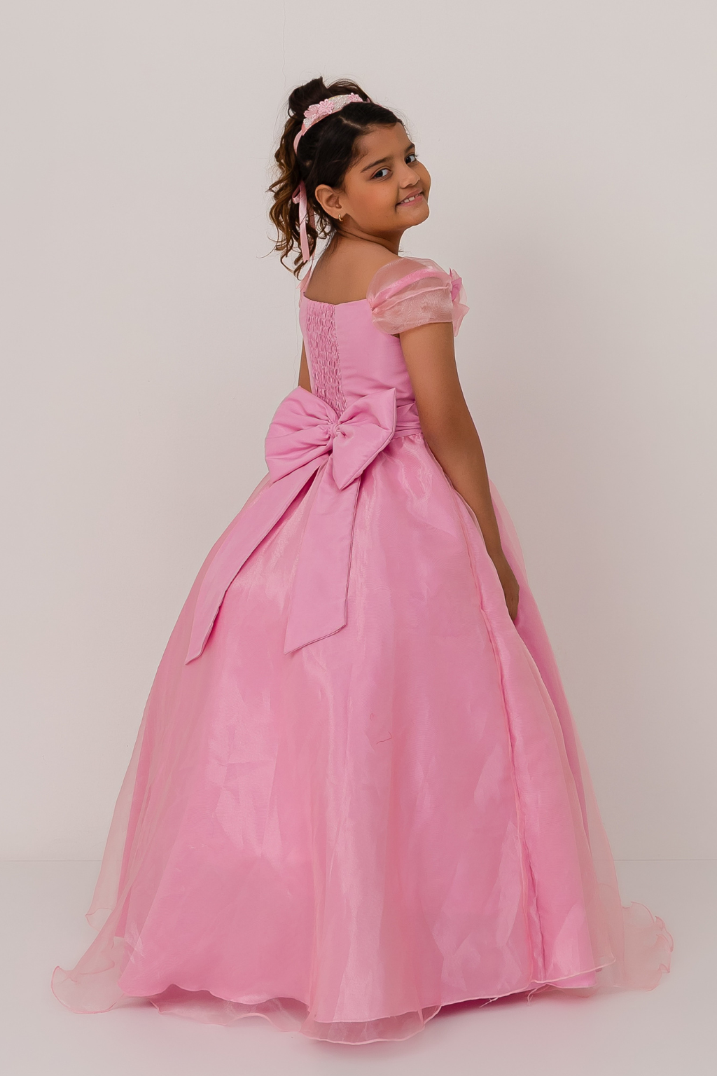 Vestido Longo Glamour Rosa - Imagem 3