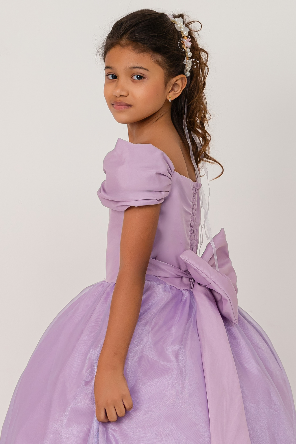 Vestido Longo Laço Real Lilás - Imagem 2