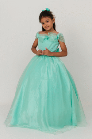Vestido Longo Glamour Verde Claro