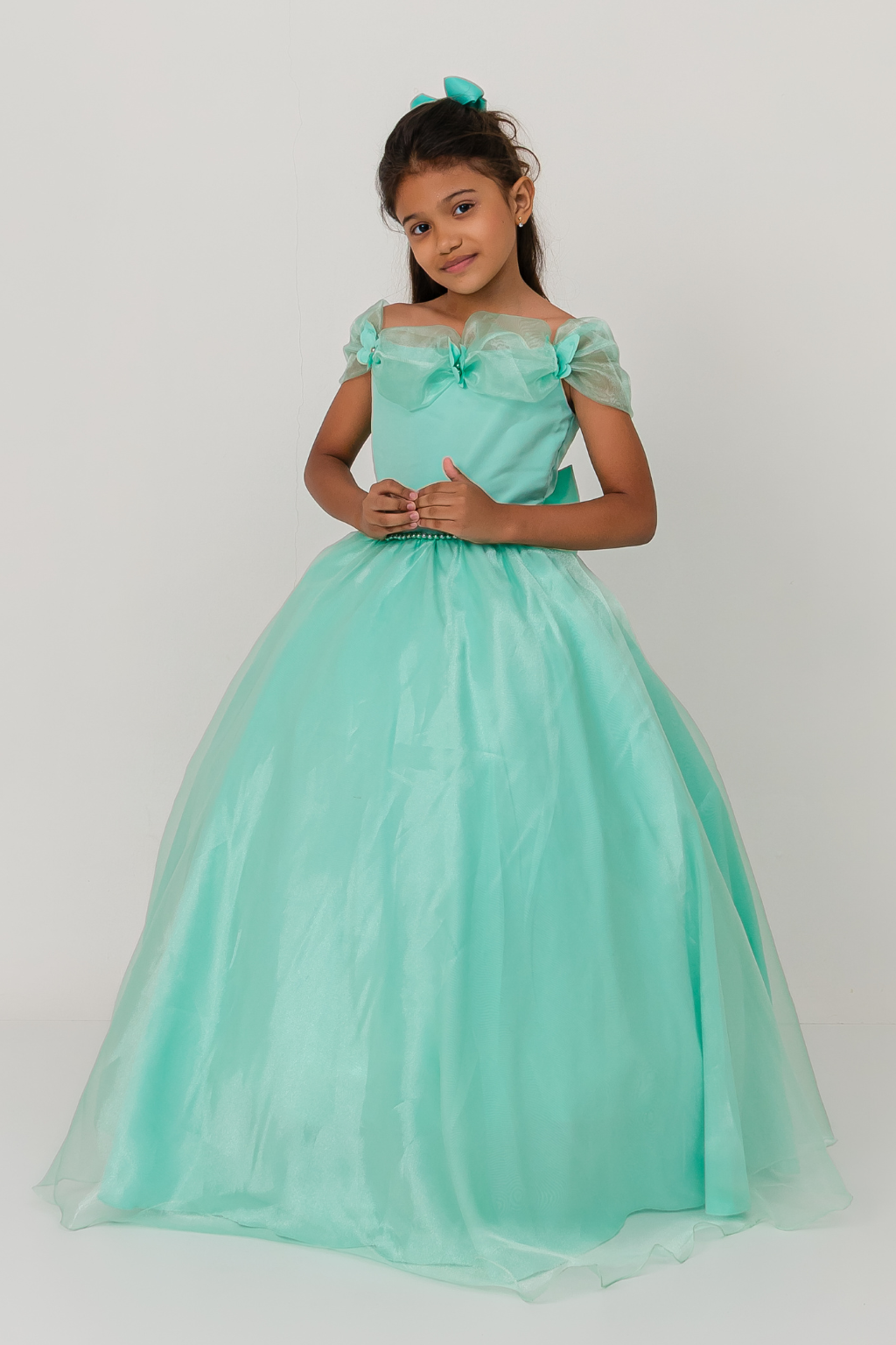Vestido Longo Glamour Verde Claro