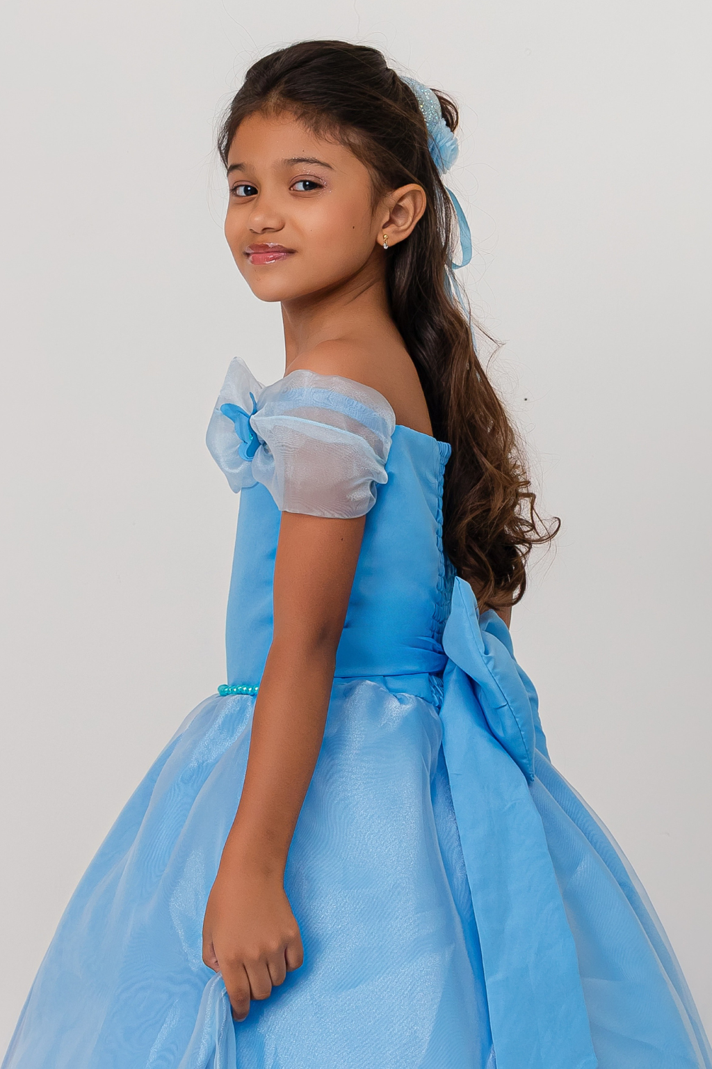 Vestido Longo Glamour Azul - Imagem 2