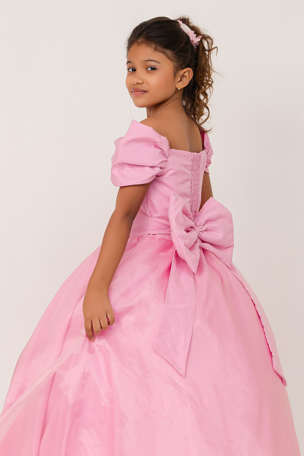 Vestido Longo Laço Real Rosa - Imagem 2