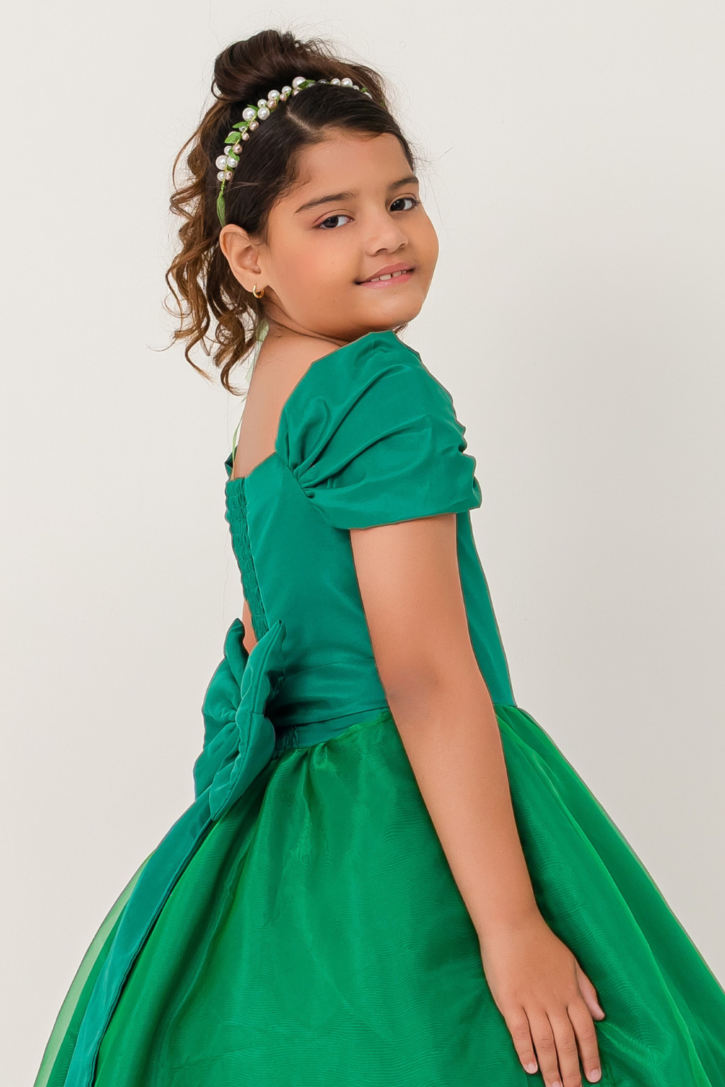 Vestido Longo Laço Real Verde - Imagem 2