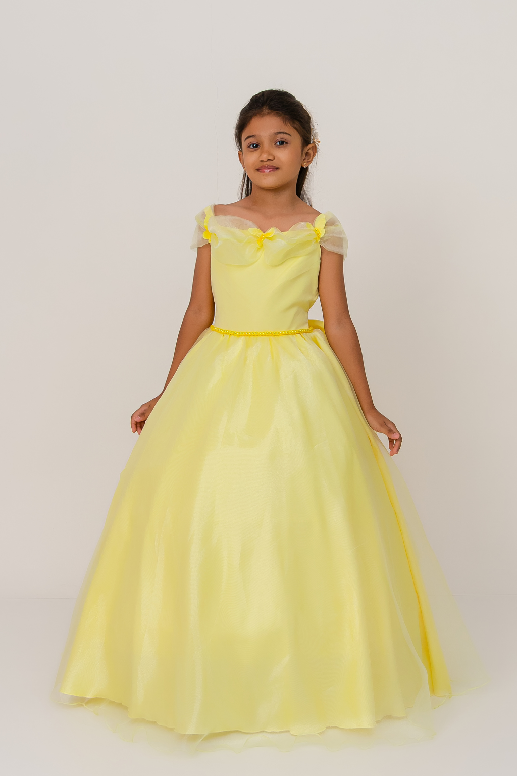 Vestido Longo Glamour Amarelo Pastel