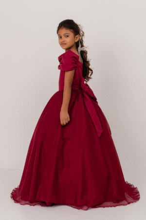 Vestido Longo Laço Real Marsala