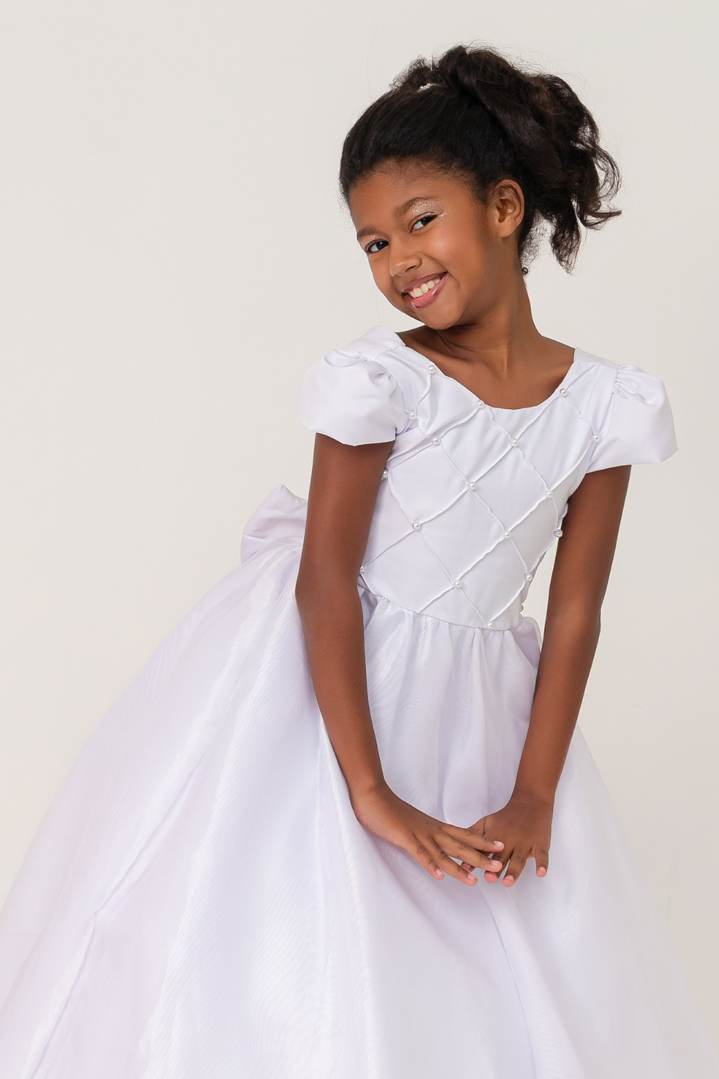 Vestido Longo Perolado Branco - Imagem 2