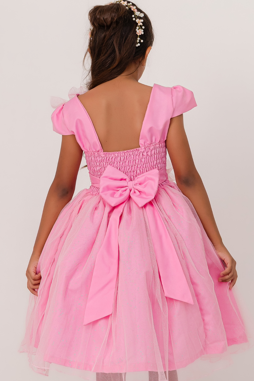 Vestido Cintilante Rosa - Imagem 3