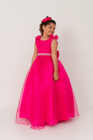 Vestido Longo Petalas Pink