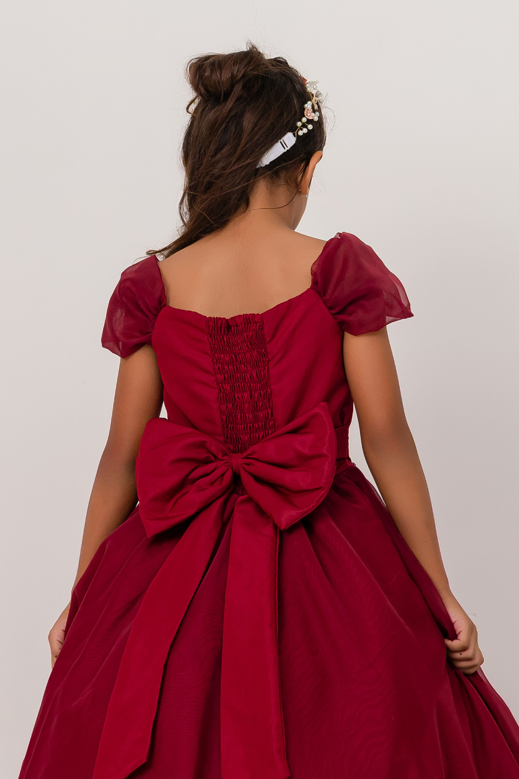 Vestido Longo Glamour Marsala - Imagem 3