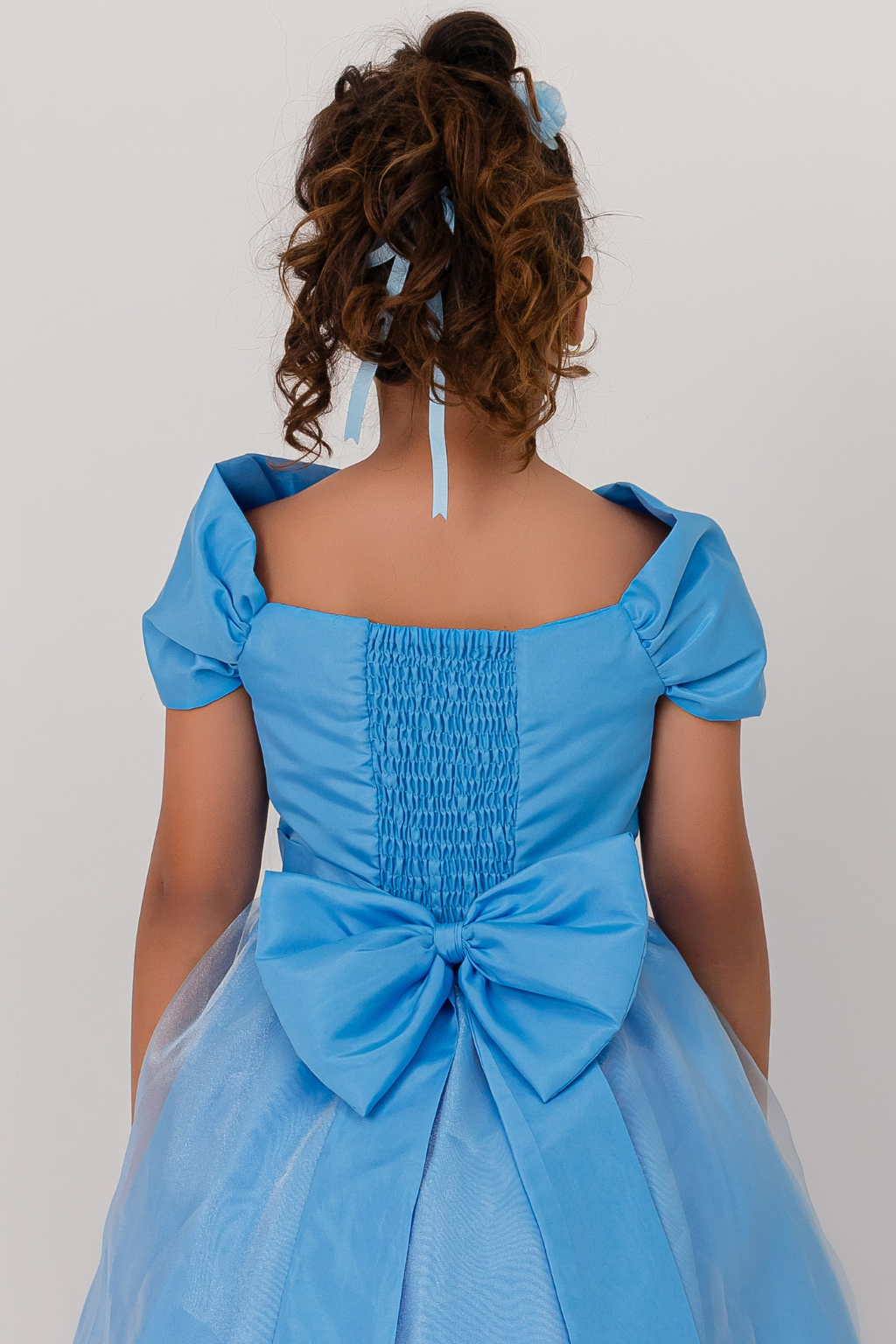 Vestido Longo Laço Real Azul - Imagem 3