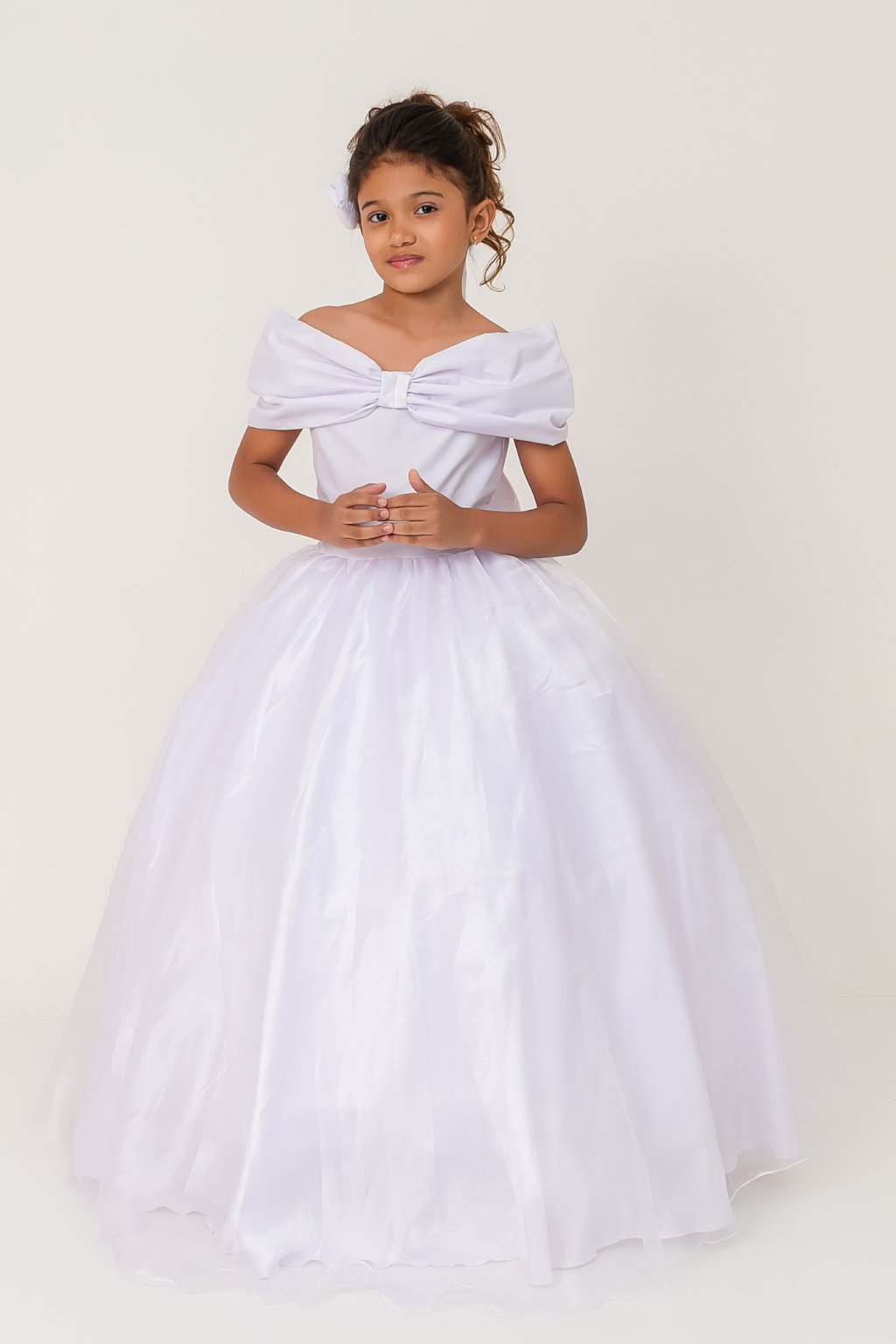 Vestido Longo Laço Real Branco