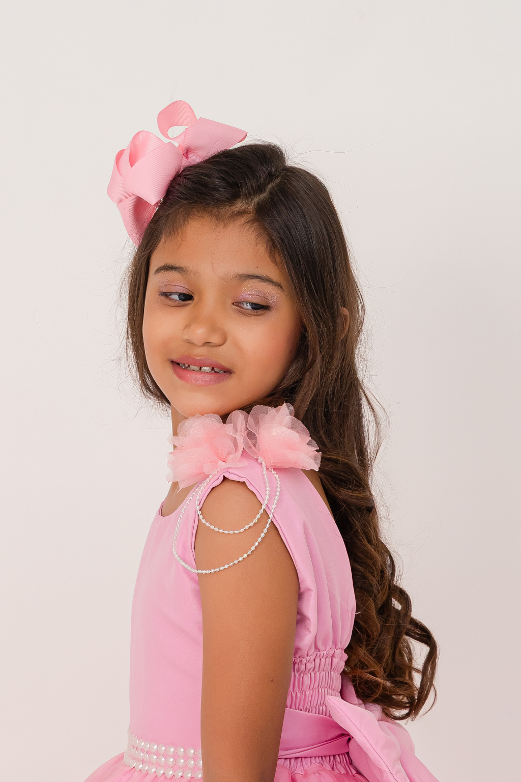 Vestido Longo Petalas Rosa - Imagem 2