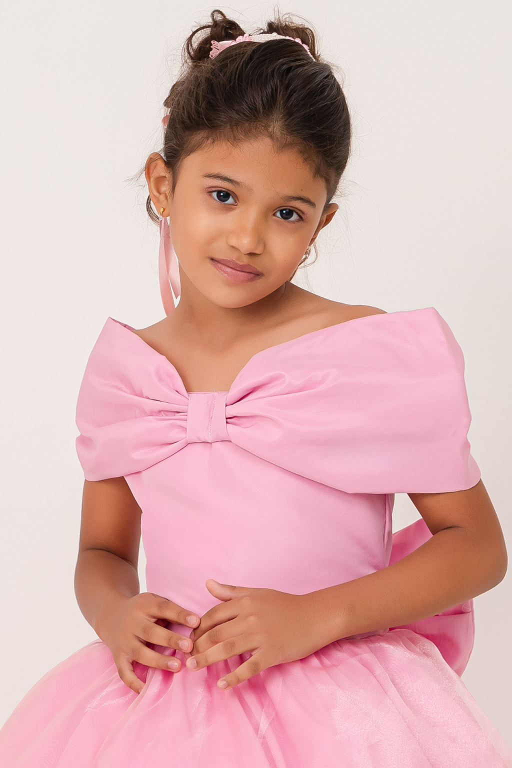 Vestido Longo Laço Real Rosa - Imagem 3