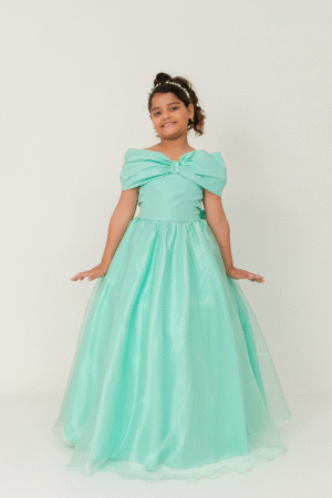 Vestido Longo Laço Real Verde Claro