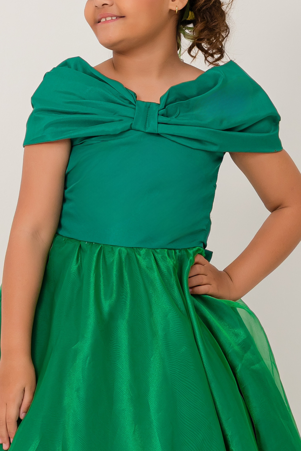 Vestido Longo Laço Real Verde - Imagem 3