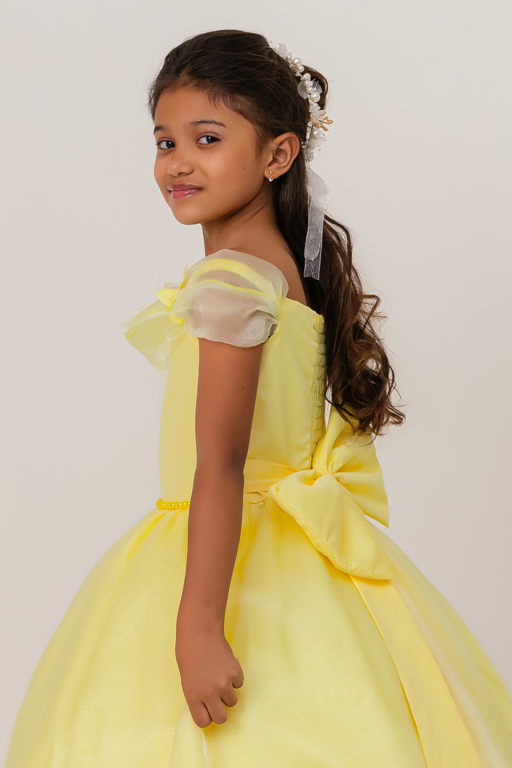 Vestido Longo Glamour Amarelo Pastel - Imagem 2