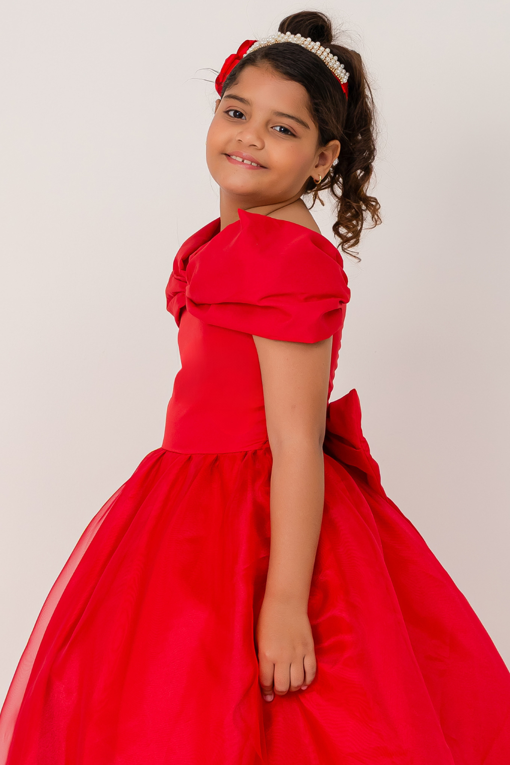 Vestido Longo Laço Real Vermelho - Imagem 3