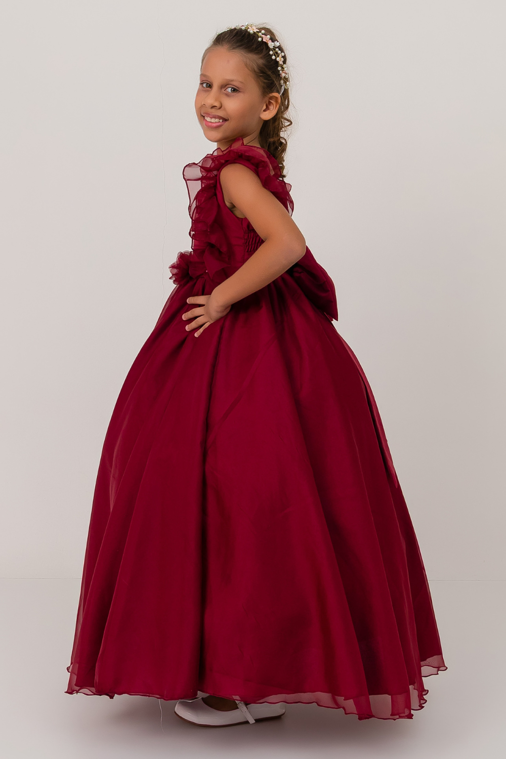 Vestido Longo FluFlu Marsala - Imagem 3