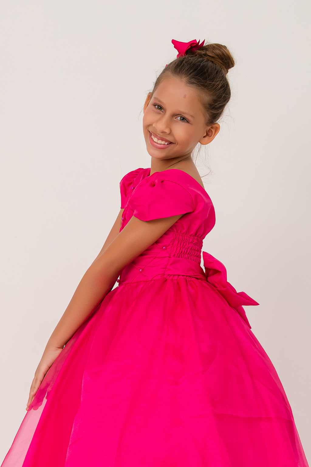 Vestido Longo Perolado Pink - Imagem 3
