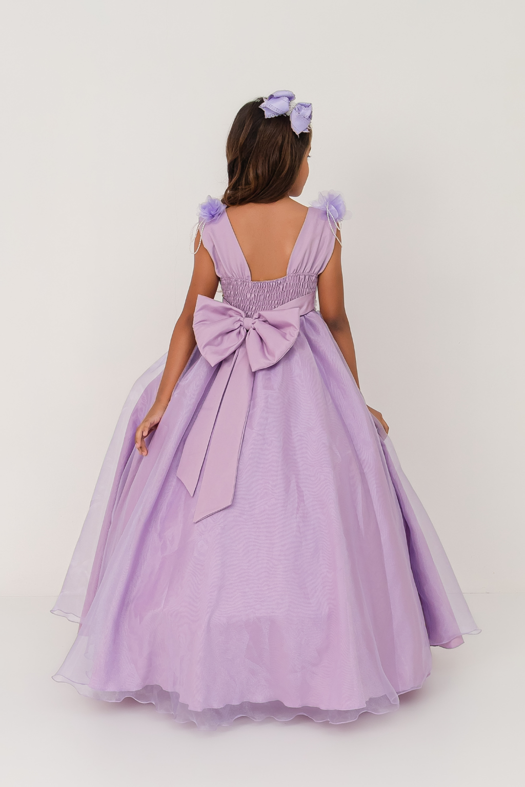 Vestido Longo Petalas Lilas - Imagem 3