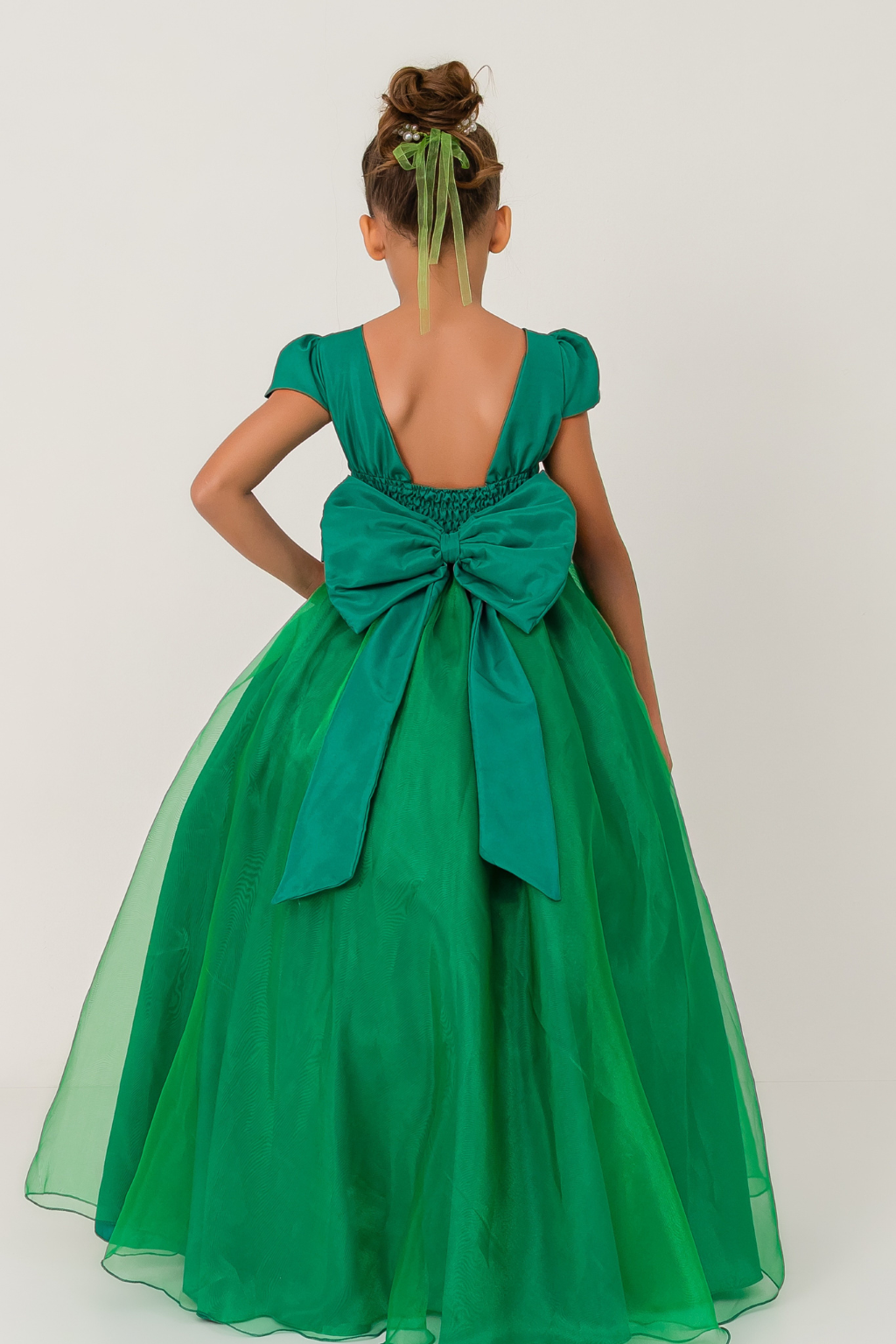 Vestido Longo Perolado Verde - Imagem 4