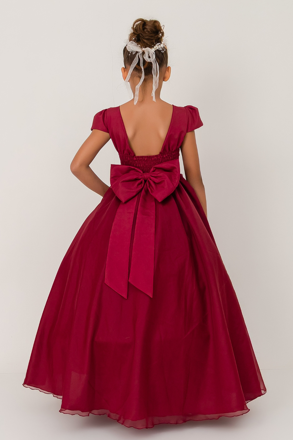 Vestido Longo Perolado Marsala - Imagem 3