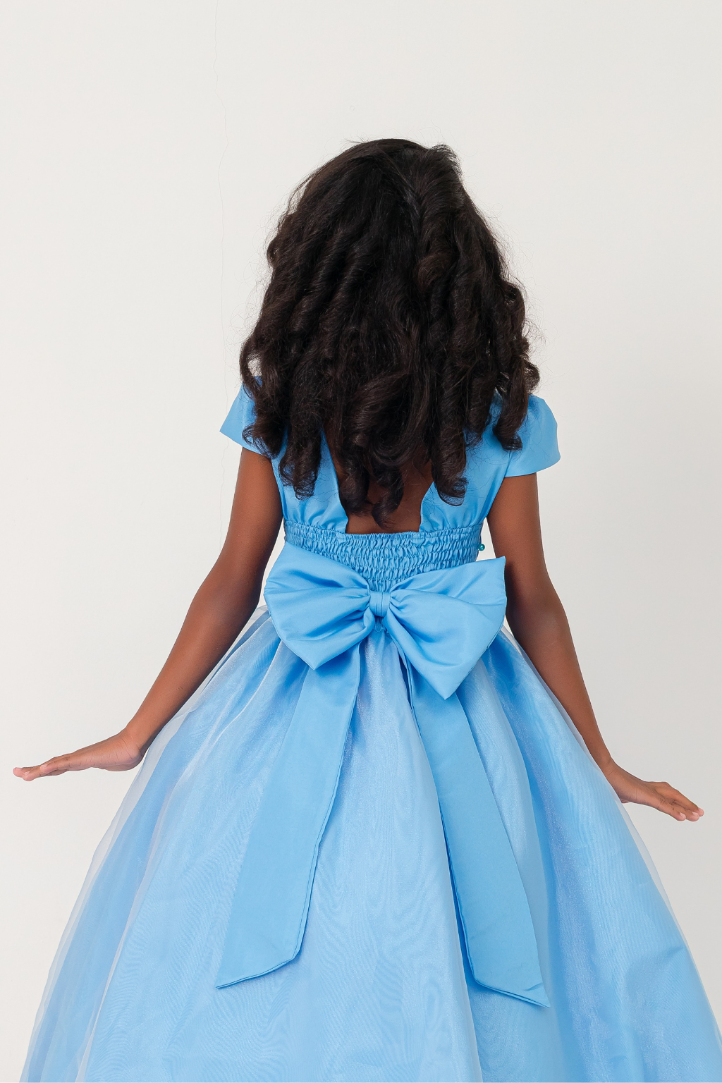 Vestido Longo Perolado Azul - Imagem 4