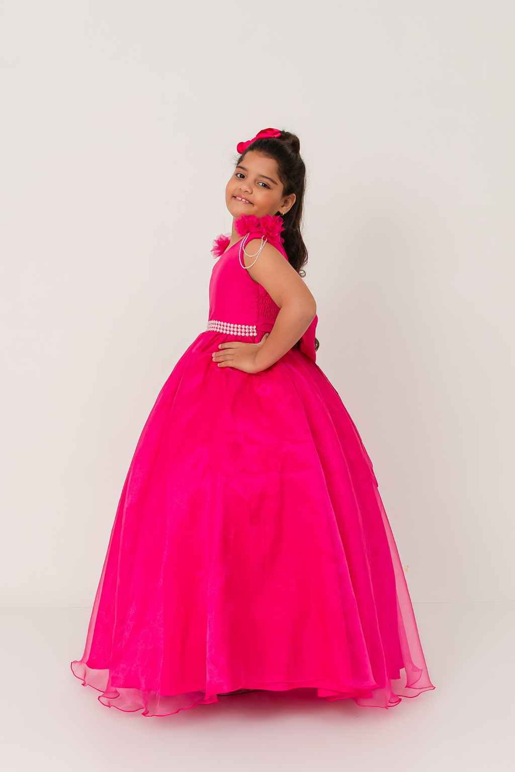 Vestido Longo Petalas Pink - Imagem 2