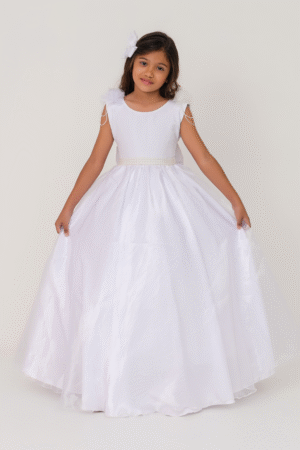 Vestido Longo Petalas Branco
