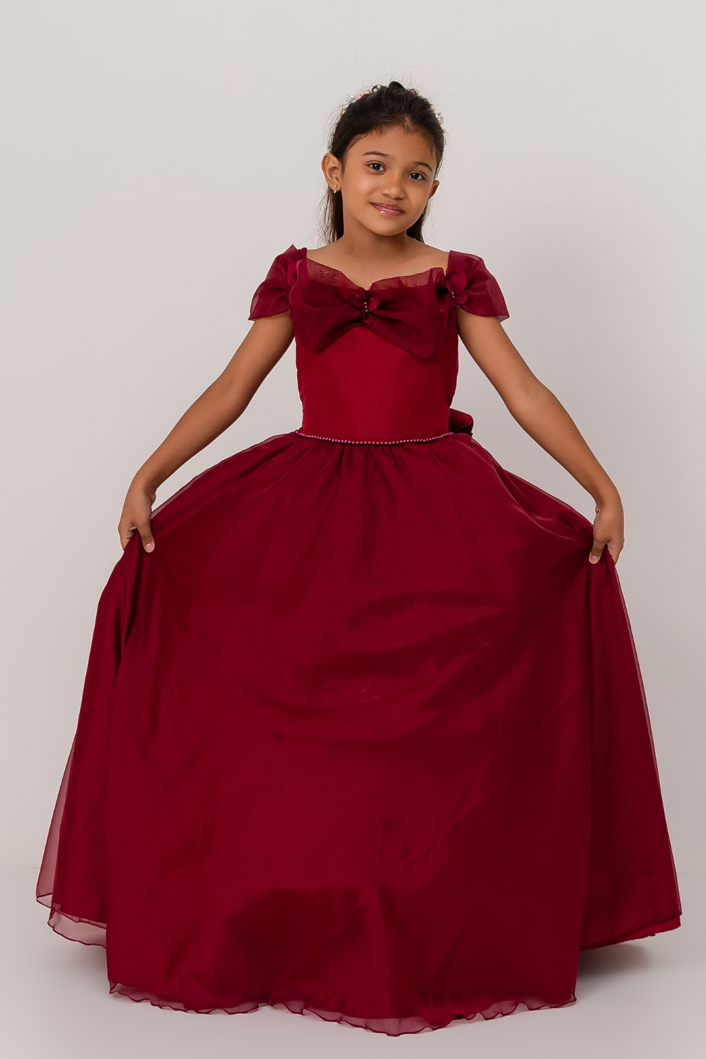 Vestido Longo Glamour Marsala