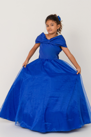 Vestido Longo Laço Real Azul Royal