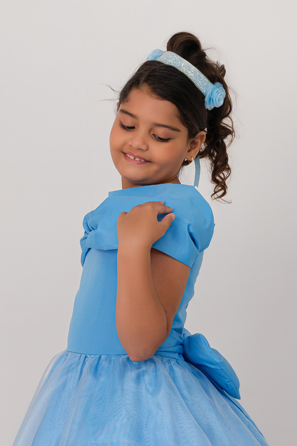 Vestido Longo Laço Real Azul - Imagem 4