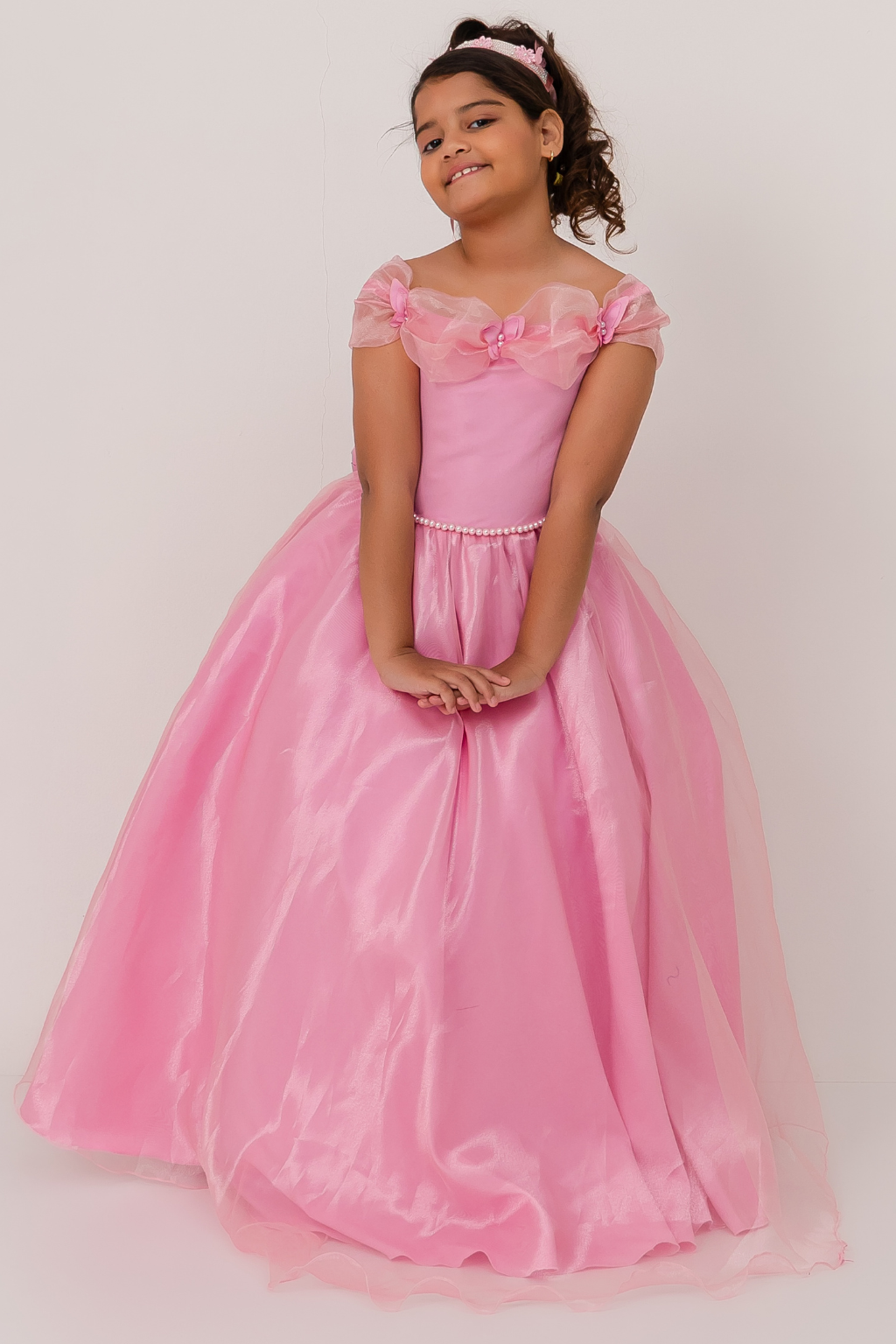 Vestido Longo Glamour Rosa - Imagem 2