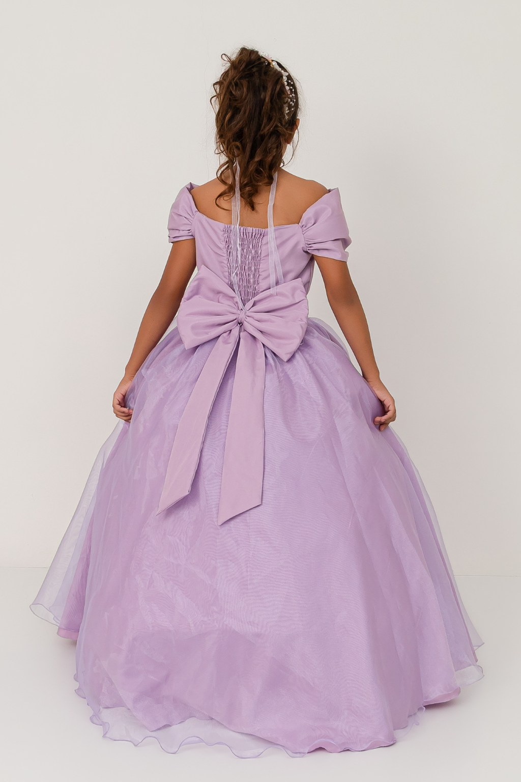 Vestido Longo Laço Real Lilás - Imagem 4