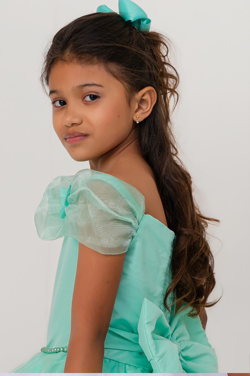 Vestido Longo Glamour Verde Claro - Imagem 2