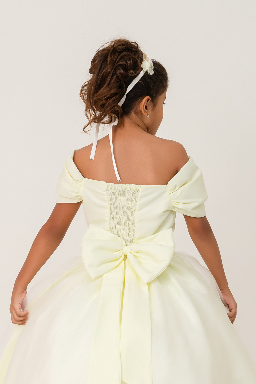 Vestido Longo Laço Real Perola - Imagem 4