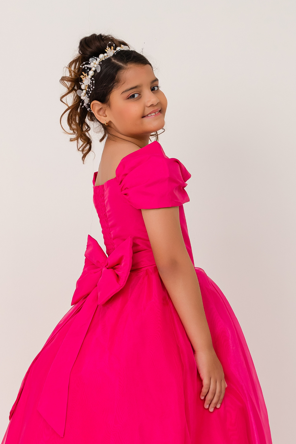 Vestido Longo Laço Real Pink - Imagem 4