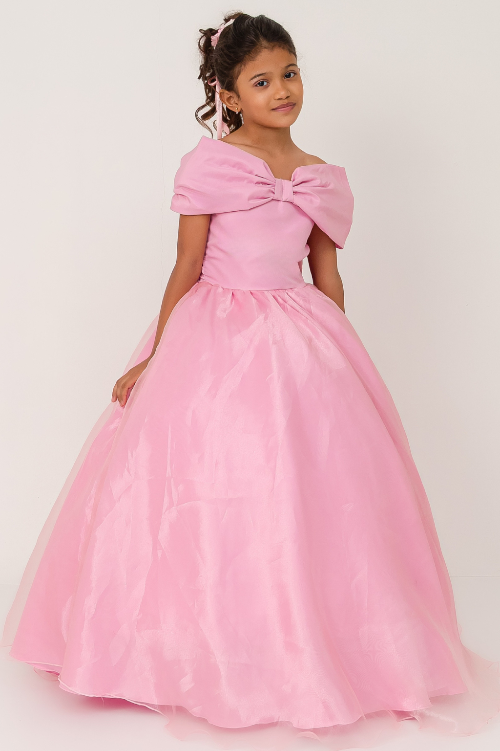 Vestido Longo Laço Real Rosa