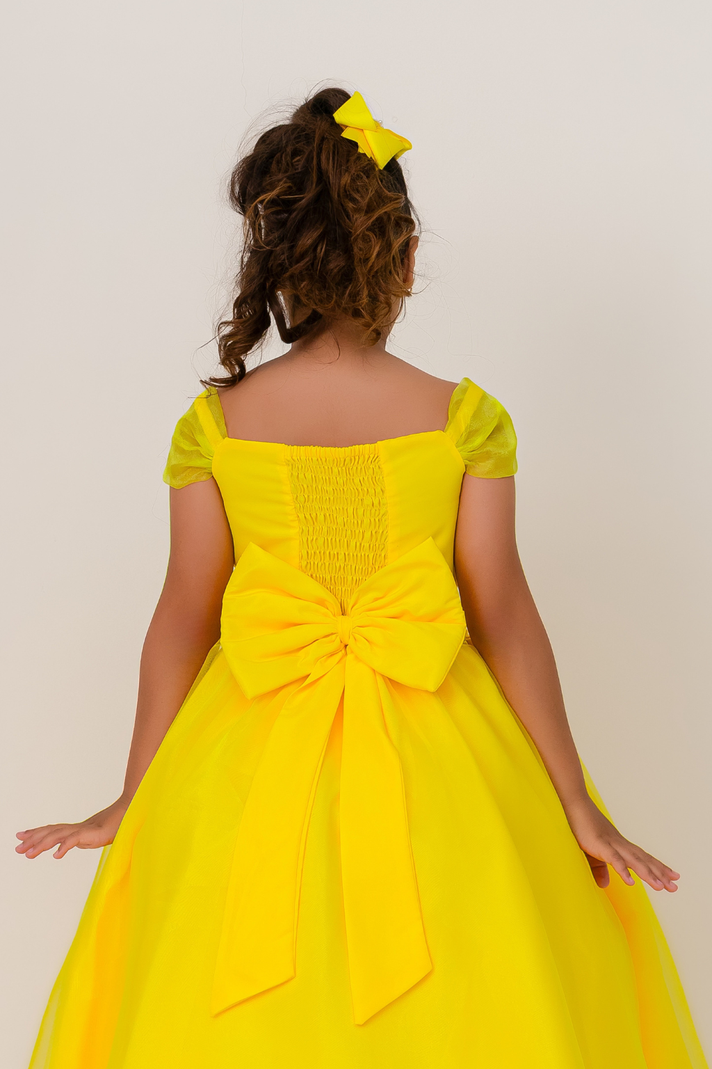 Vestido Longo Glamour Amarelo - Imagem 3