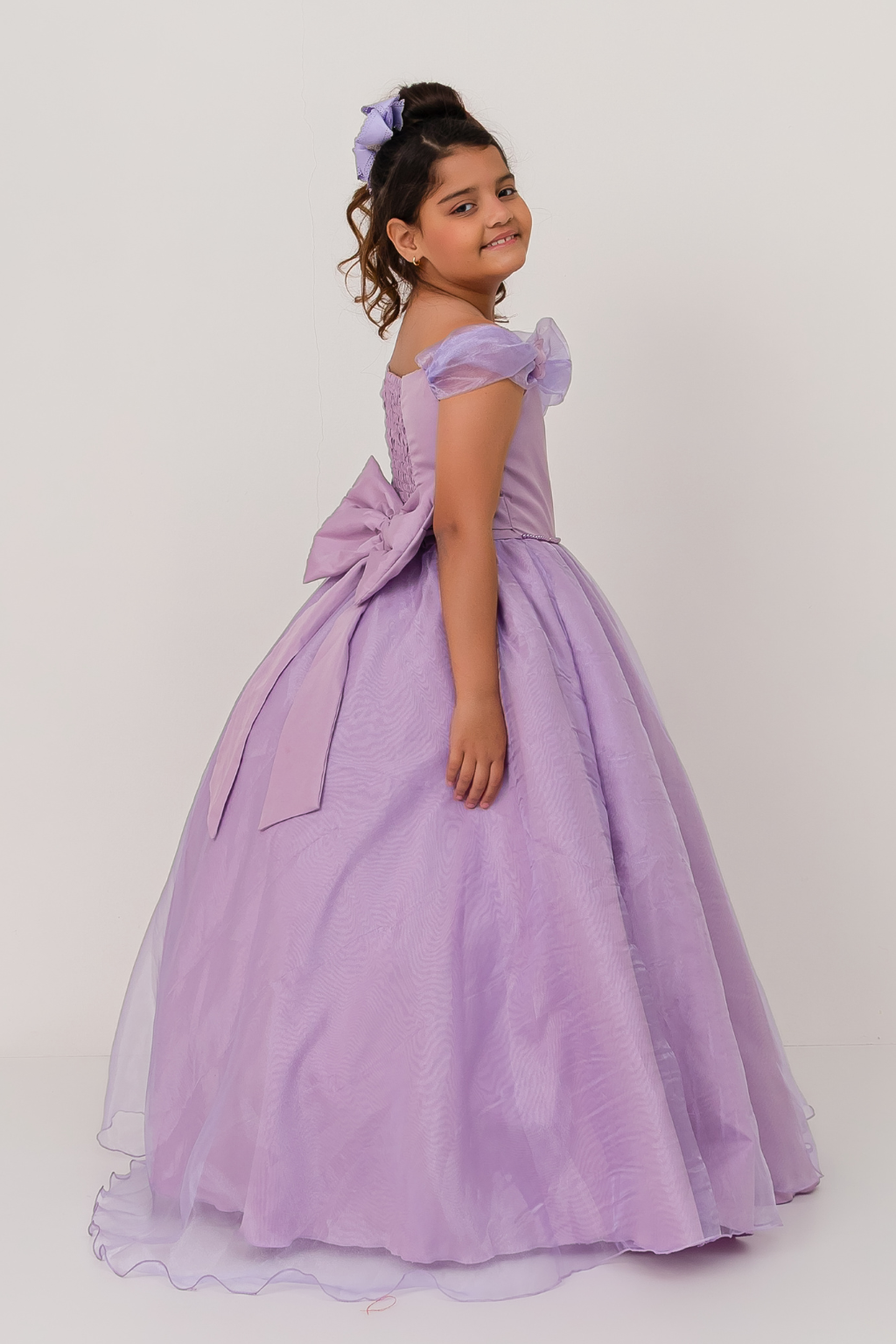 Vestido Longo Glamour Lilas - Imagem 3